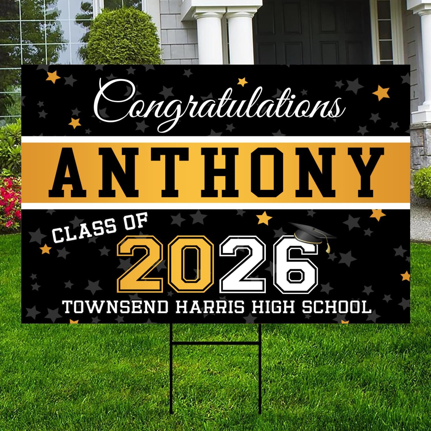 Custom Graduation Senior Sign 2026 - Weatherproof Graduate Yard Sign for High School & College - Personalized Class of 2026 Outdoor Lawn Decoration & Gift