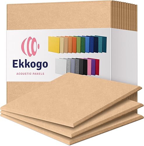 Miniatura 105 de Paneles insonorizantes de alta densidad para pared, forma cuadrada, paquete de 12 unidades de 12" x 12" x 0.4", color gris guijarro Gris (Pebble