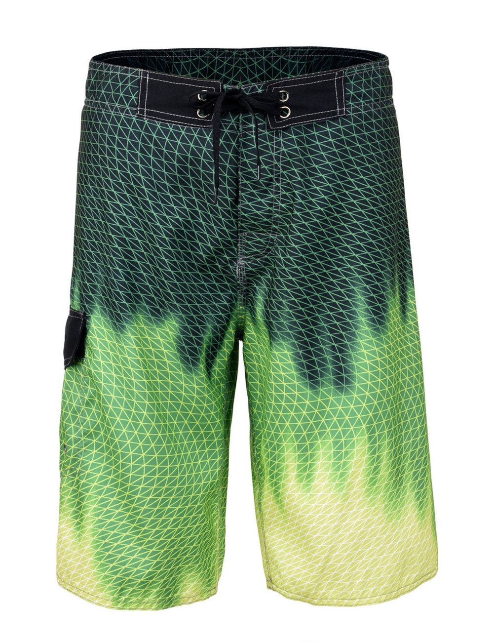 Men ' s Hybrid Color Surf Swim Volley Runner Board Shorts Green 40-image-21