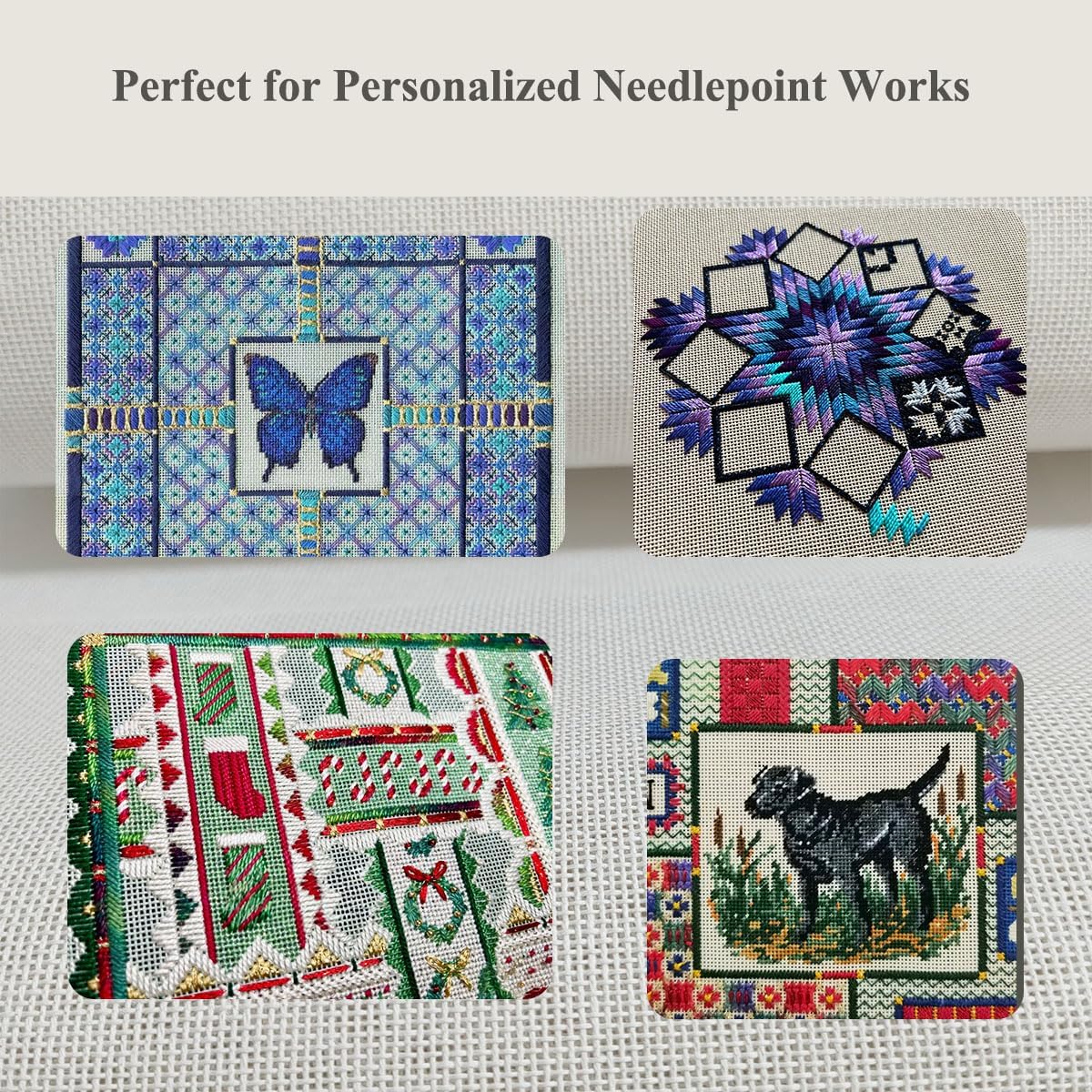Needlepoint Canvas 13 Mesh 20"x18", 100% Cotton Blank Fabric