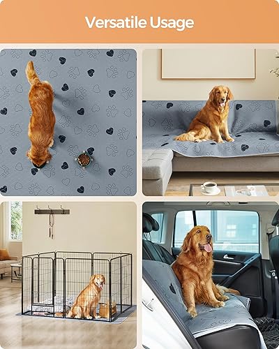 Miniatura 17 de Feandrea Almohadilla lavable para orina de perro, paquete de 2, reutilizable, 24 x 18 pulgadas, S, impermeable para entrenamiento de mascotas, a