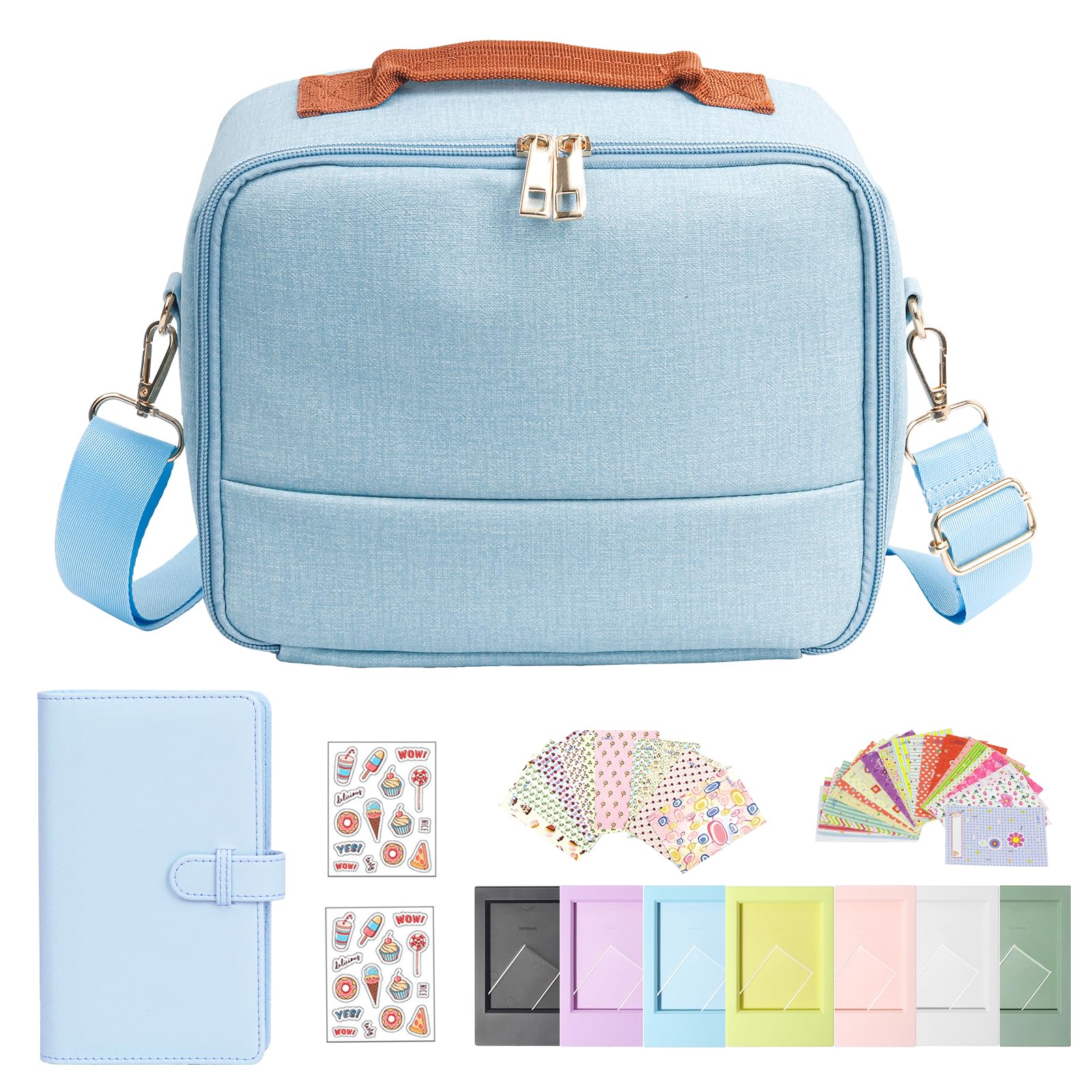 WOGOZAN Carrying Protective Bag for Fujifilm Instax Mini 12/11/9/99/EVO/40/90/Link2/Liplay Camera Universal digital camera Case with Shoulder Strap