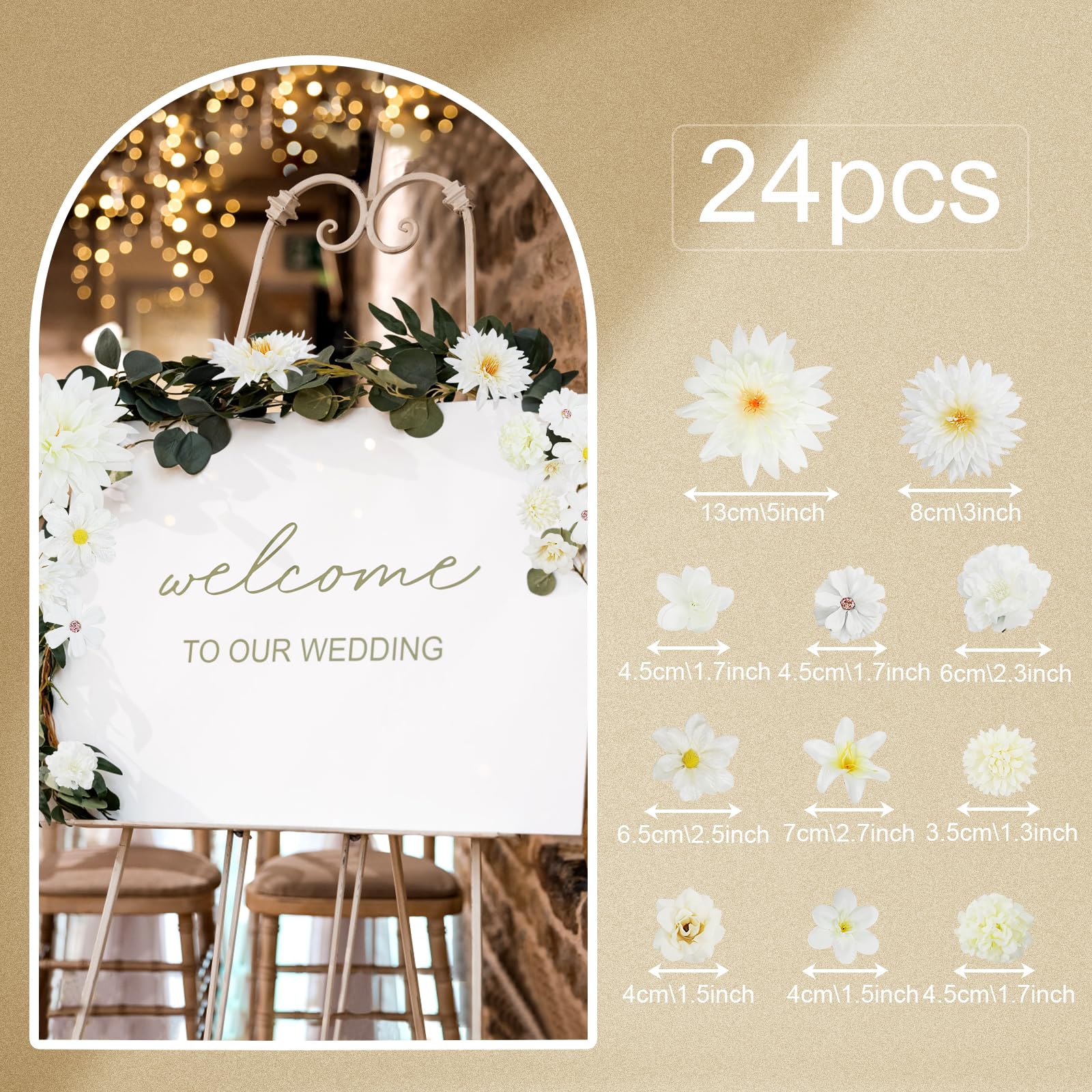 60 Mini Margherite Artificiali Multicolore – Fiori Finti In Seta Da 4,5 Cm Per Decorazioni Fai Da Te, Matrimoni E Scrapbooking - 2