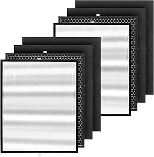 AD3000 Replacement Filters Compatible with Air DR. AD3000 Purifier, 2 HEPA Filters + 2 Activated Carbon Filters + 4 Pre-Filter