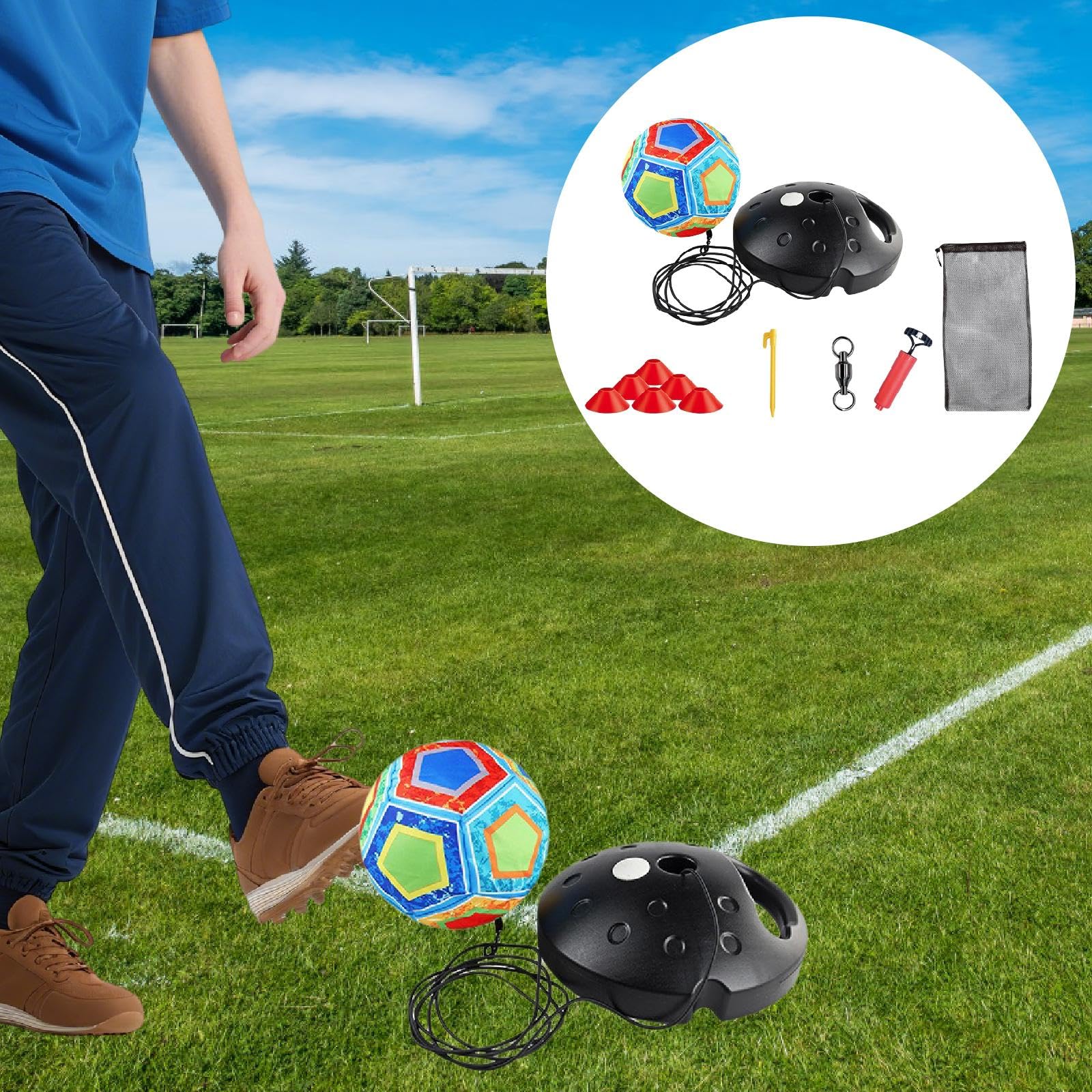 Amazon.co.jp: Kdjuope サッカー トレーニングセット 自動リターン