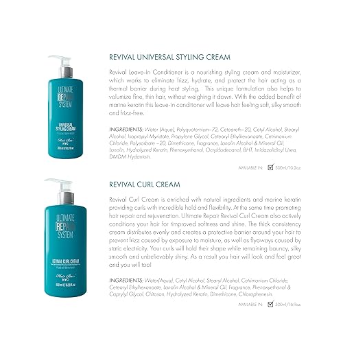 Miniatura 7 de HAIR BAR NYC Ultimate Repair System Revival Conditioner  Tratamiento capilar para cabello seco dañado  Acondicionador profundo para cabello seco