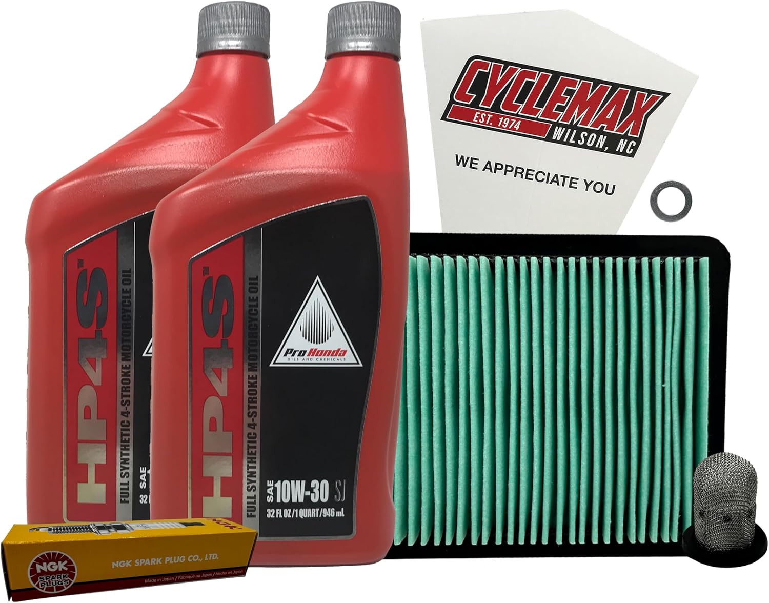 CYCLEMAX Full Synthetic Tune Up Kit Compatible with 2003-2025 Honda Ruckus with Spark Plug