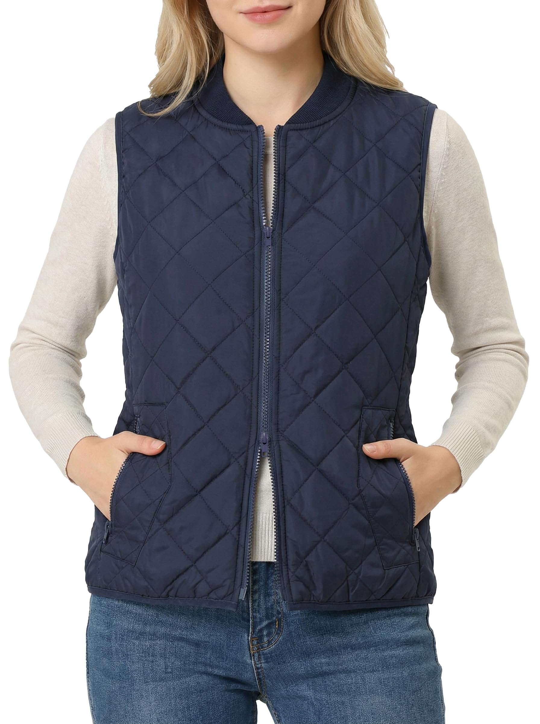 Chaleco acolchado mujer Fuinloth con cremallera, ideal para combinar con tus prendas 8