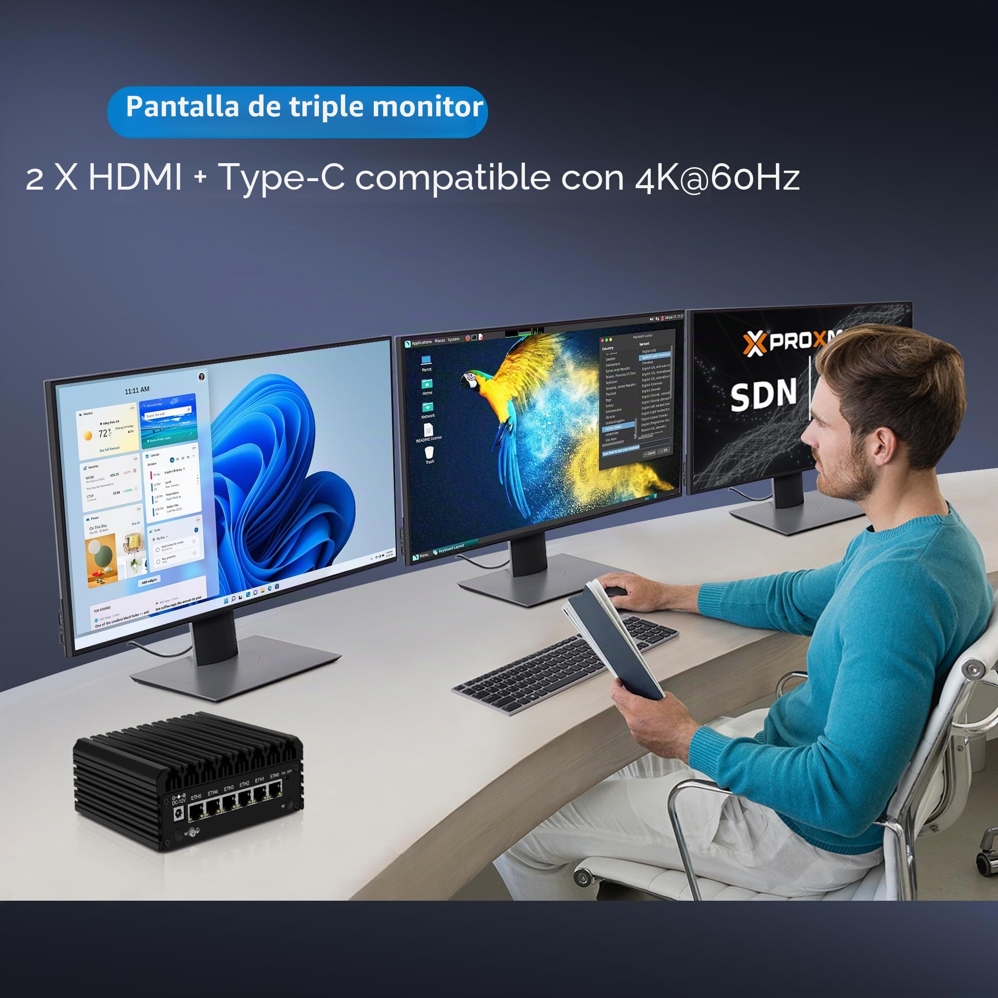 CWWK Mini PC N150 (Upgraded N100) Firewall Appliance, 6 Port i226-V 2.5GbE LAN OPNsense Mini Computer, F7 Fanless Micro PC NO RAM/SSD/OS, USB Type-C, 3-Display, TF, 2-NVMe, AES-NI