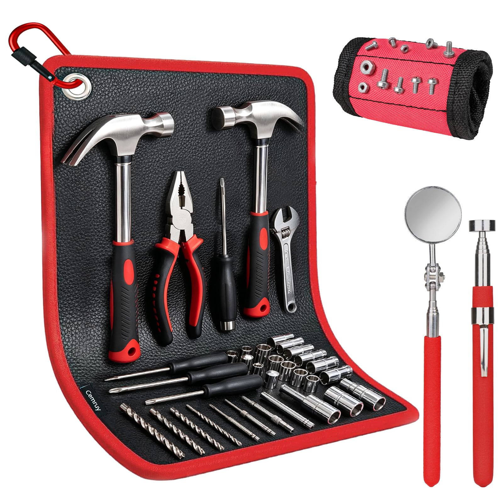 Magnet Repair Tool Kit,Magnetic Tool Mat,Wristband,Magnetic picker&Mirror