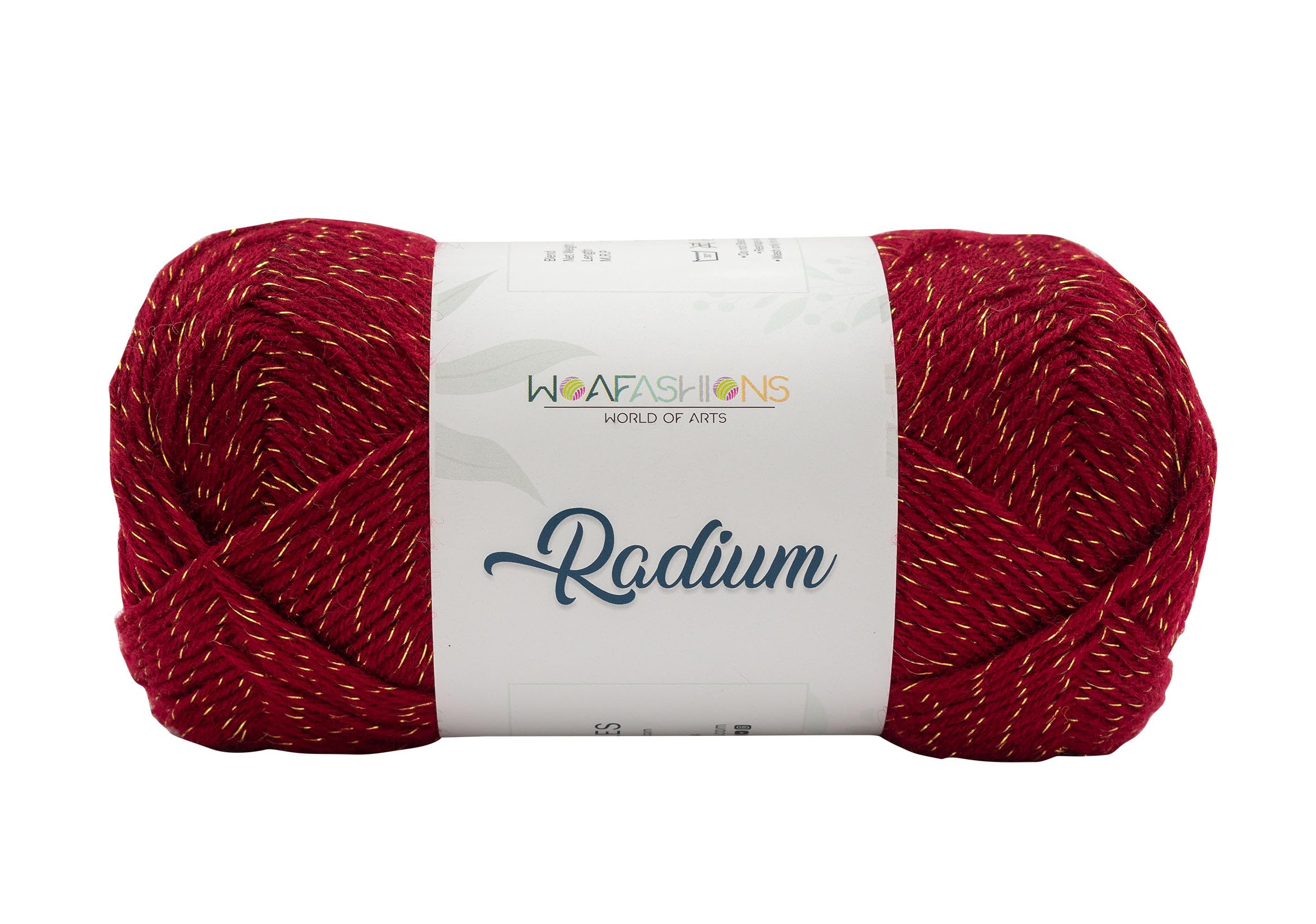 WOA Fashions Radium Hand Knitting & Crochet Yarn (Dark Mehroon) (100gms / 3.5oz)