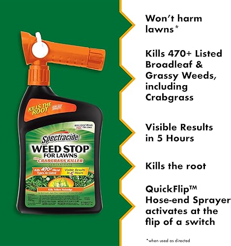 Miniatura 10 de Spectracide Weed Stop For Lawn Plus Concentrado matador de pasto de cangrejo 40 onzas, paquete de 6