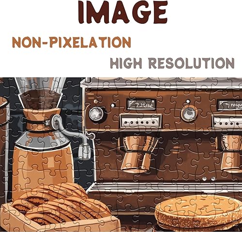 Miniatura 4 de Rompecabezas vintage para adultos de 1000 piezas, rompecabezas de café acogedor, hermosos rompecabezas de arte de comida