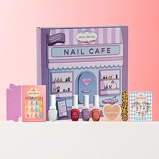 Perr Cherry 10 Piece Organic Makeup Nail Art Kit for Kids, Preteens & Teen Girls | Non-Toxic, Cruelty-Free & Vegan Nail Ar Price In India
