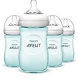 Philips AVENT Natural Bottle, Teal, 9 Ounce, 4 Count