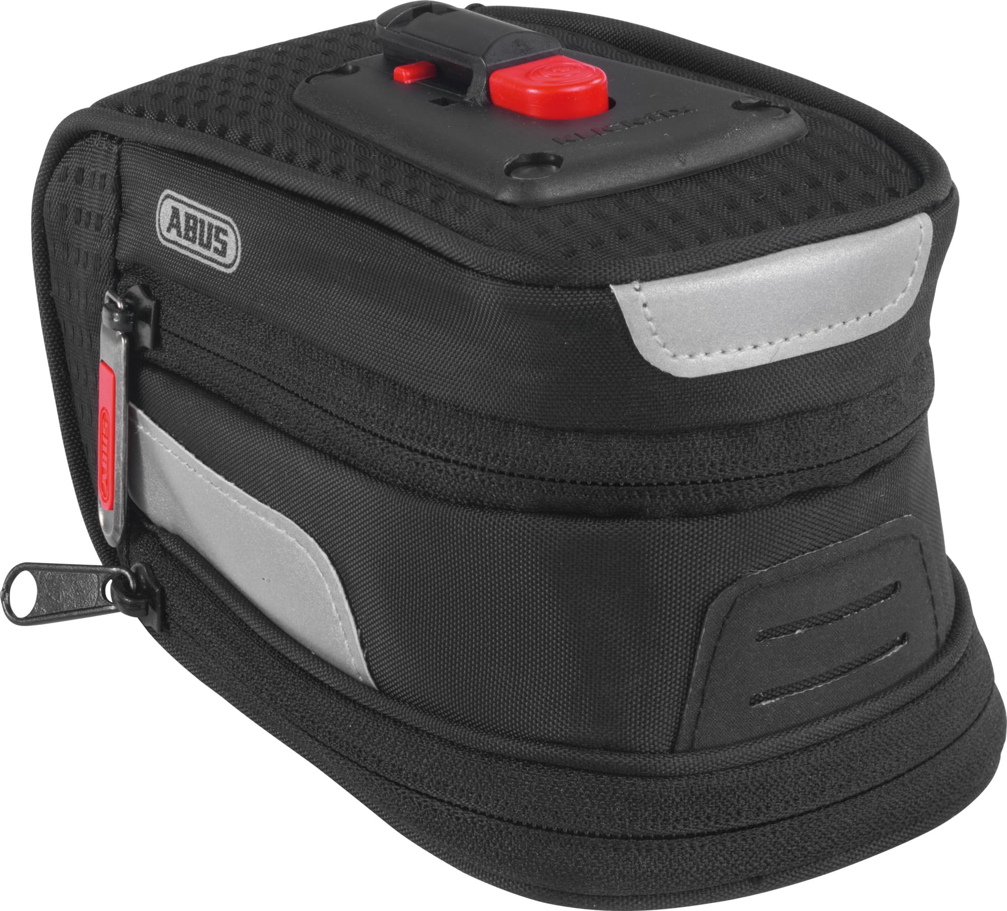 ABUS Sacoche de selle Oryde ST 2100 KF - Sacoche de vélo avec protection contre la pluie - 150 mm x 80 mm - capacité 1,2 litres | Sacoche de selle avec compartiment extensible, matière hydrofuge, détails réfléchissants