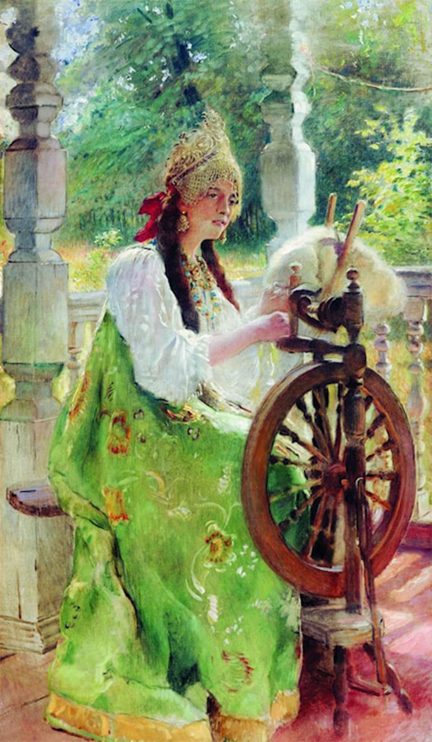 Impressions d'art mural Le rouet Makovsky toile vintage haute définition pour salon chic