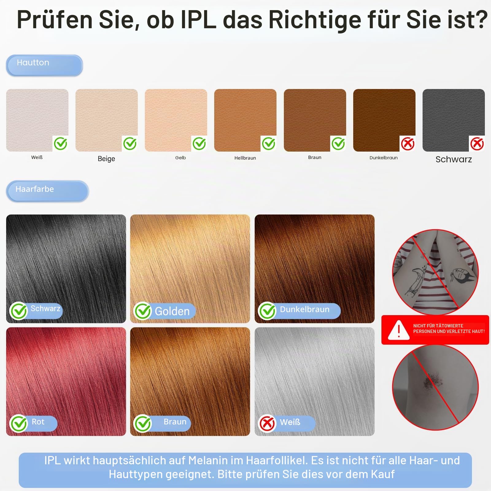 NIKYJM IPL Geräte Haarentfernung Laser mit Kühlfunktion, 600-1200nm Wellenlänge, 9 Energiestufen, IPL Laser Haarentfernung für Damen/Herren, Gesich, Bikini, Körper, Beine, Achseln