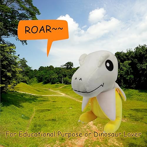 Miniatura 6 de Krytons Bananasaurus Rex - Peluche de dinosaurio, animal de peluche de dinosaurio abrazable, peluche de plátano para niños, fanáticos de Dino-Mite