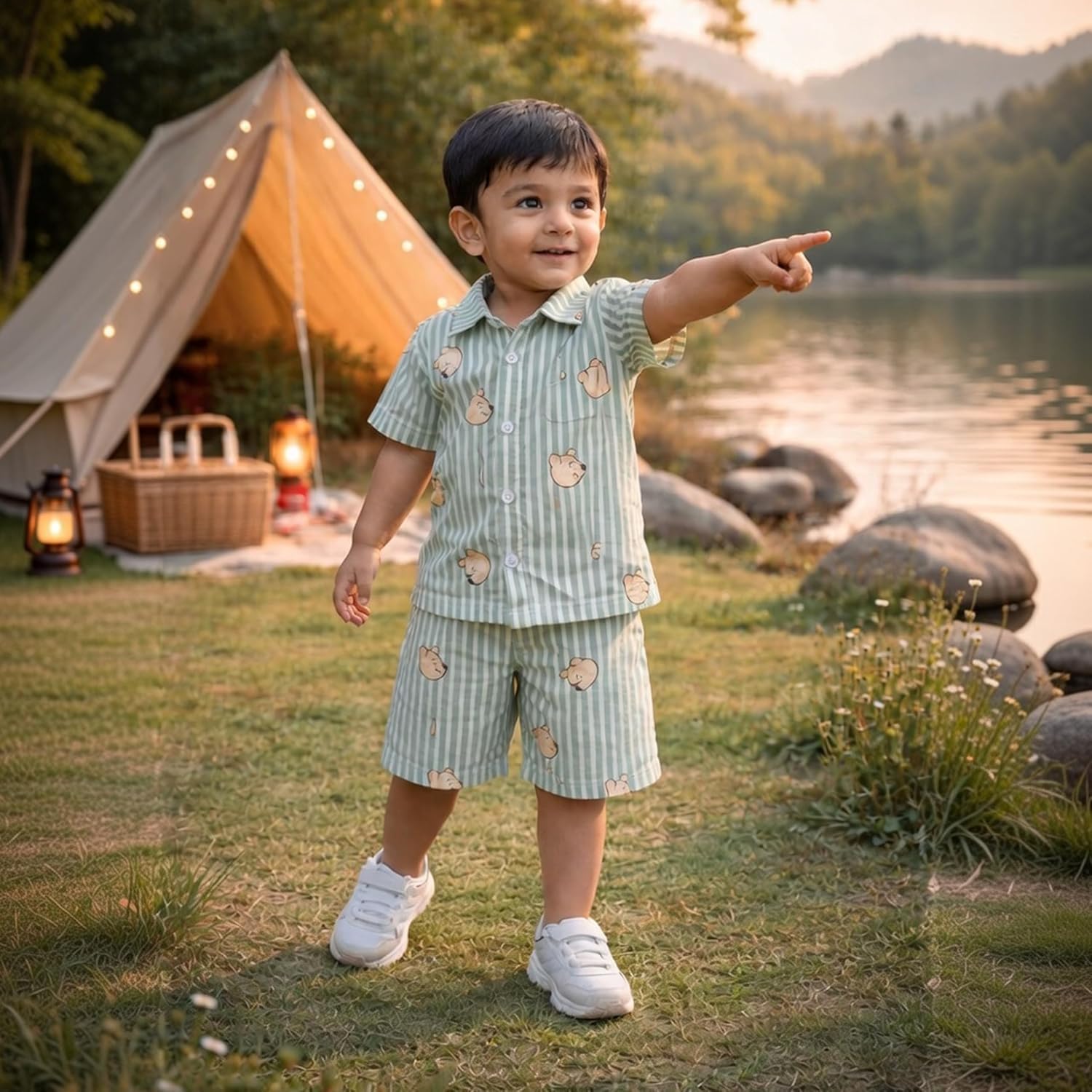 LITTLE GIGGLES HUB Kids 100% Cotton Co-Ord Set (1–5 Years) | Soft Breathable Woven Shirt & Shorts | Summer Casual Outfit f... - Review, Price and Buying Guide
