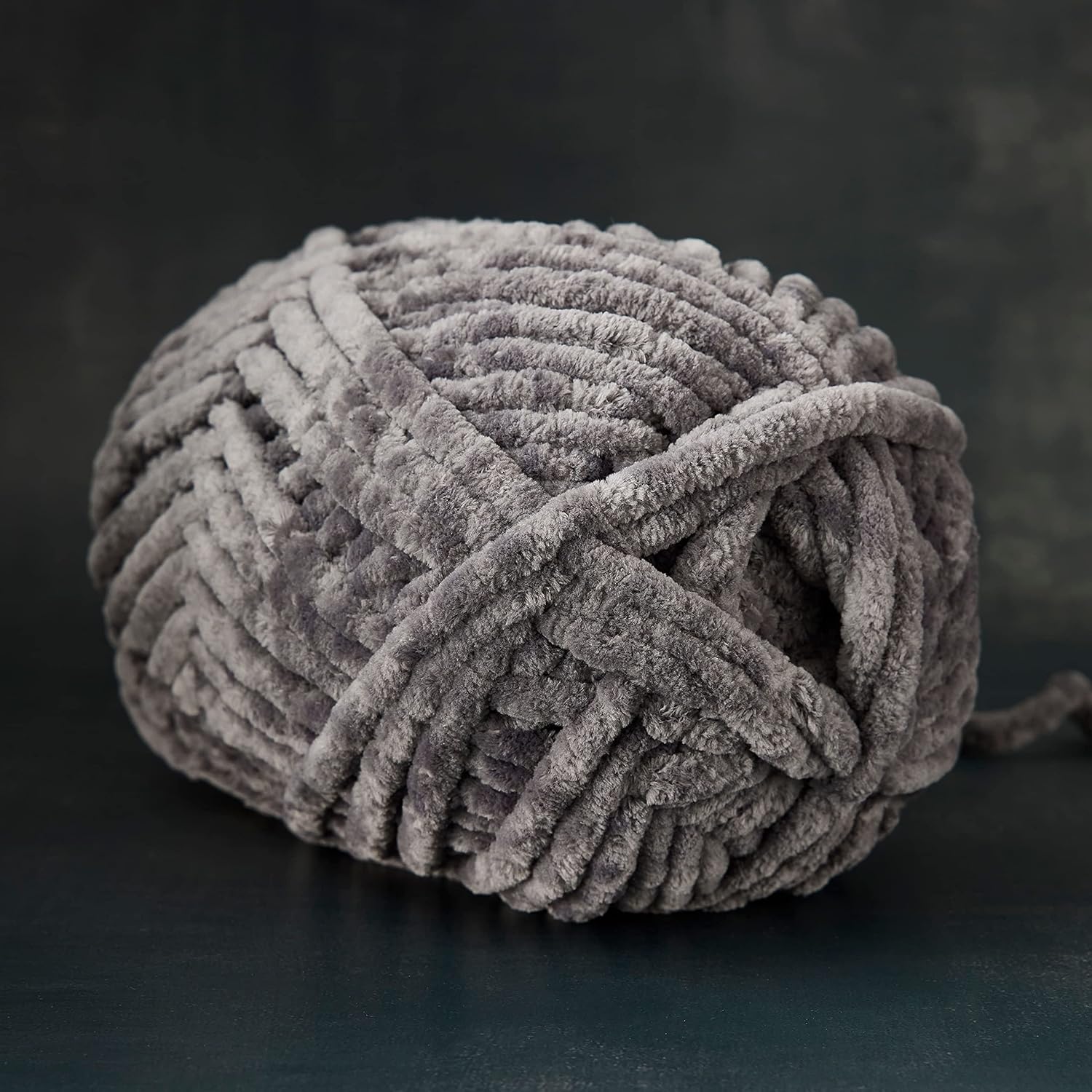 Loops & Threads Sweet Snuggles Yarn - Solid Yarn for Knitting, Crochet, Weaving, Arts & Crafts - Gray, Bulk 18 Pack