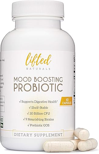 Probiotics 30 mil millones de UFC – Suplemento estimulante del estado de ánimo con prebióticos y probióticos para mujeres y hombres – Suministro de
