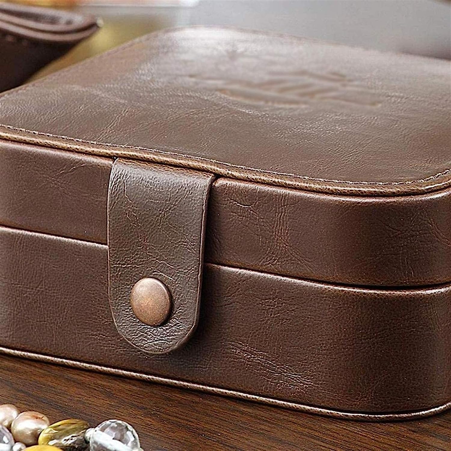 Joyero para Mujer, Organizador de Joyas de Viaje para Collar, Pendientes, Anillos, Estuche de Soporte de joyería de PU