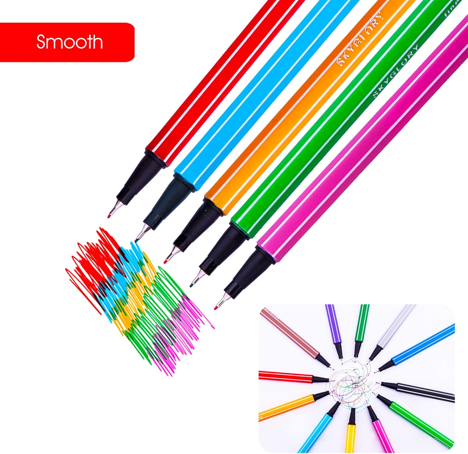 12 Colors Journal Planner Pens, Fine Point Markers, Fine-Liner Pens, for Drawing and Writing : Everything Else