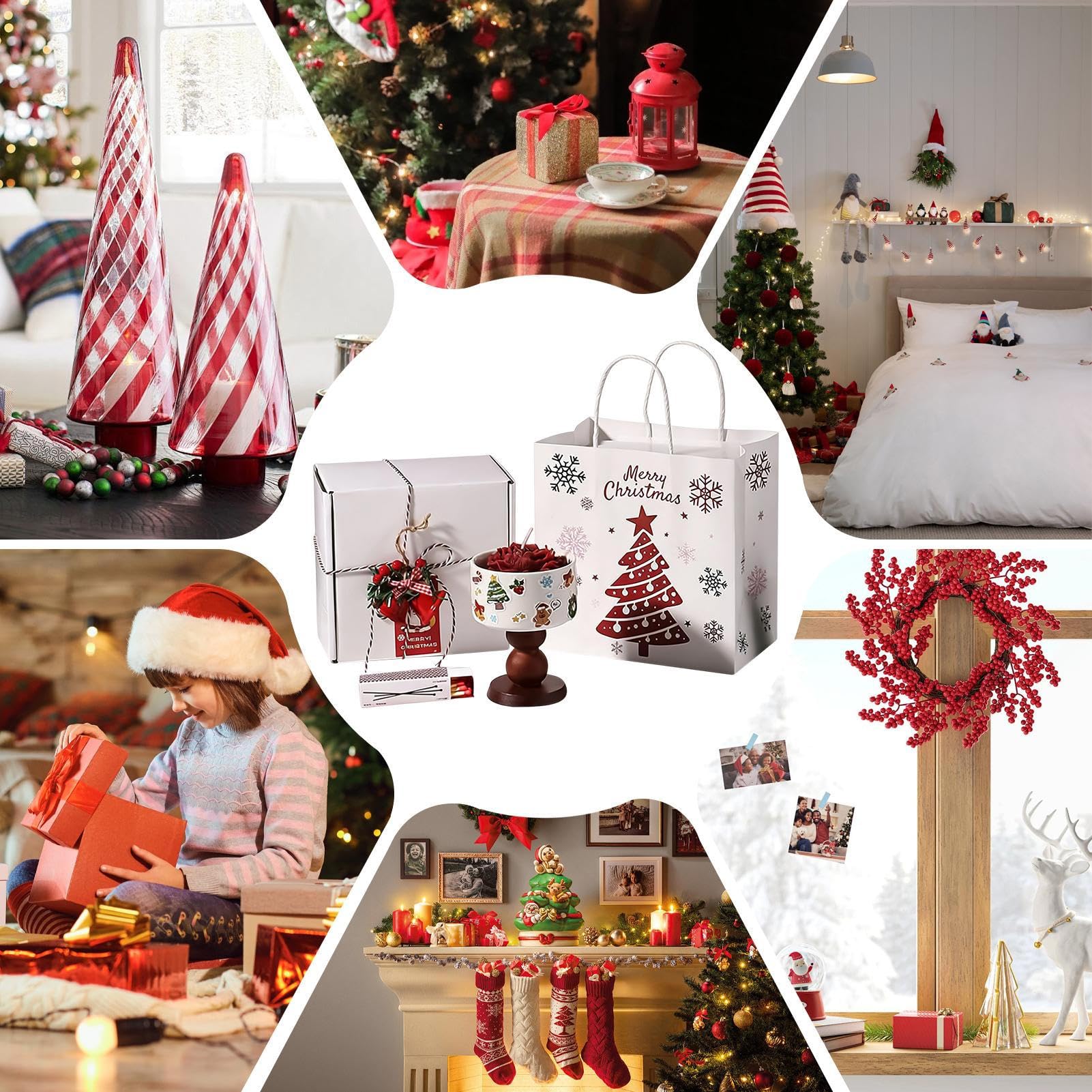 Weihnachtskerze Sojawachs Mit Langer Brenndauer Für Aromatherapie | Weihnachtskerzen Aus Soja Für Männer, , , Entspannung, Zuhause, Party Sowie Festliche Anlässe Wie Geburtstag Und Hochzeit