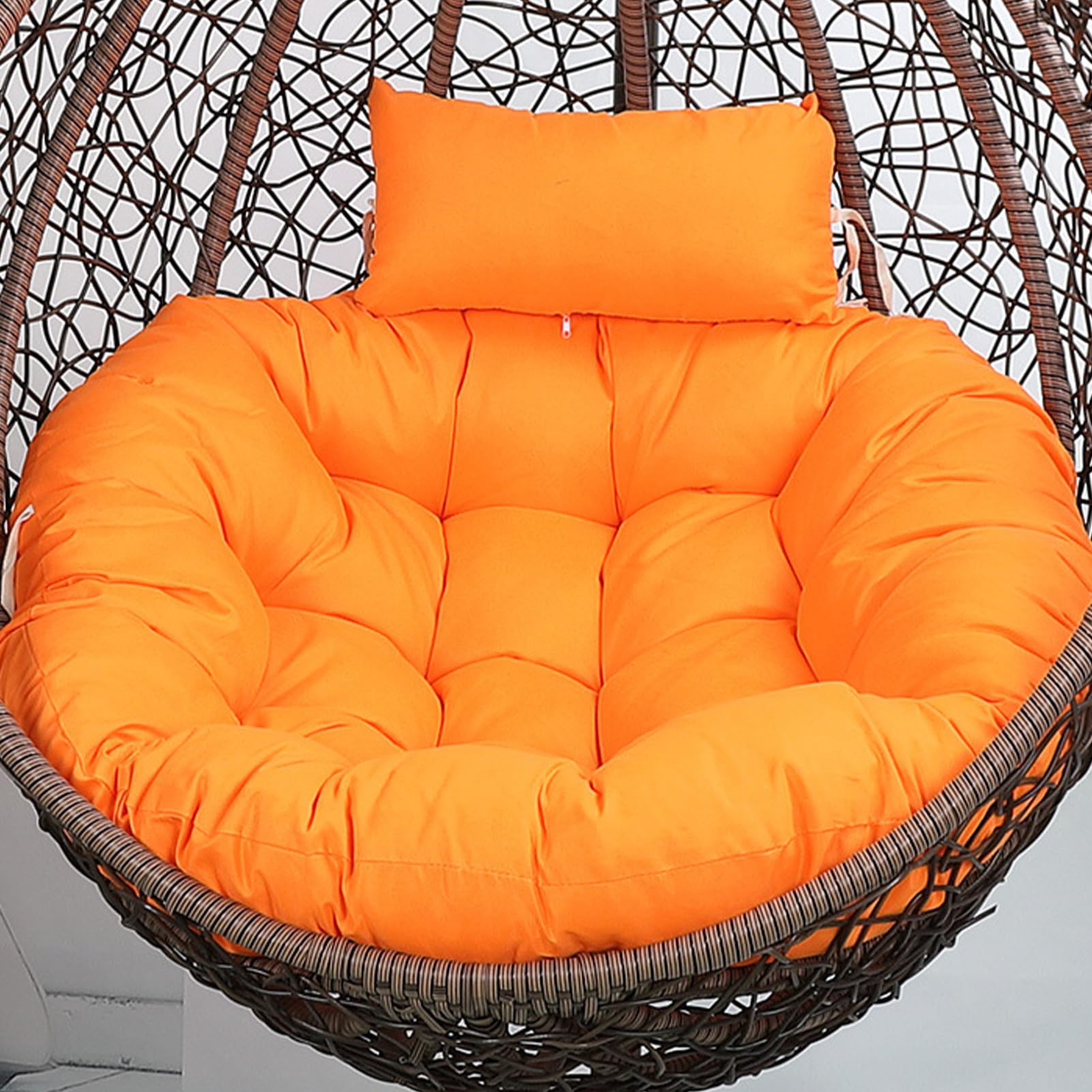 Aocase Swing Chair Cushion Soft Thick Egg Chairs Cushion, Includes Head Pillow Breathable Hammock Chairs Hanging Baskets Machine Washable Perfect for Relaxing in Garden Patio or Living Room,NO10,90cm