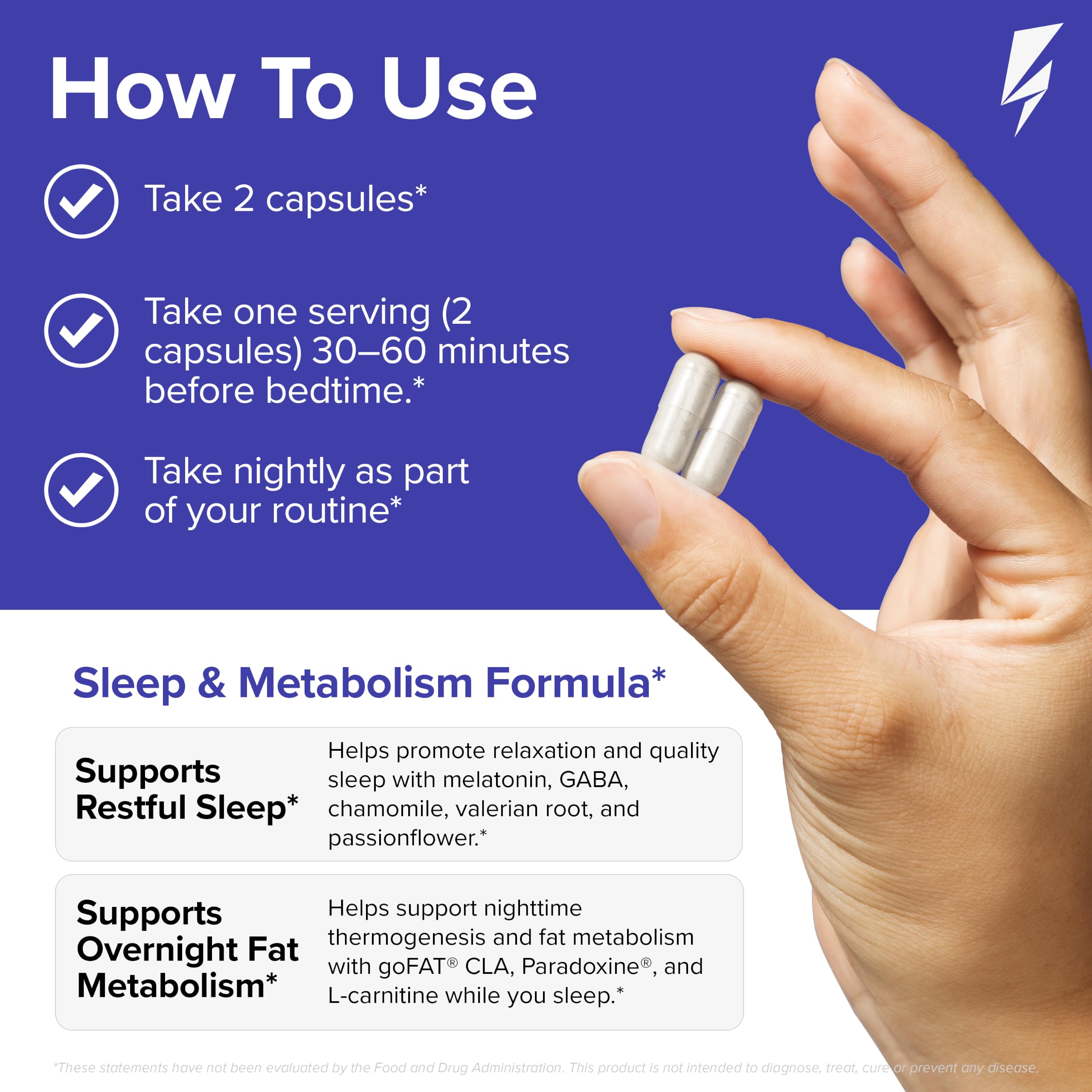 Night Shred Night Time Fat Burner & Natural Sleep Support, 30 Servings — Amazon image 6