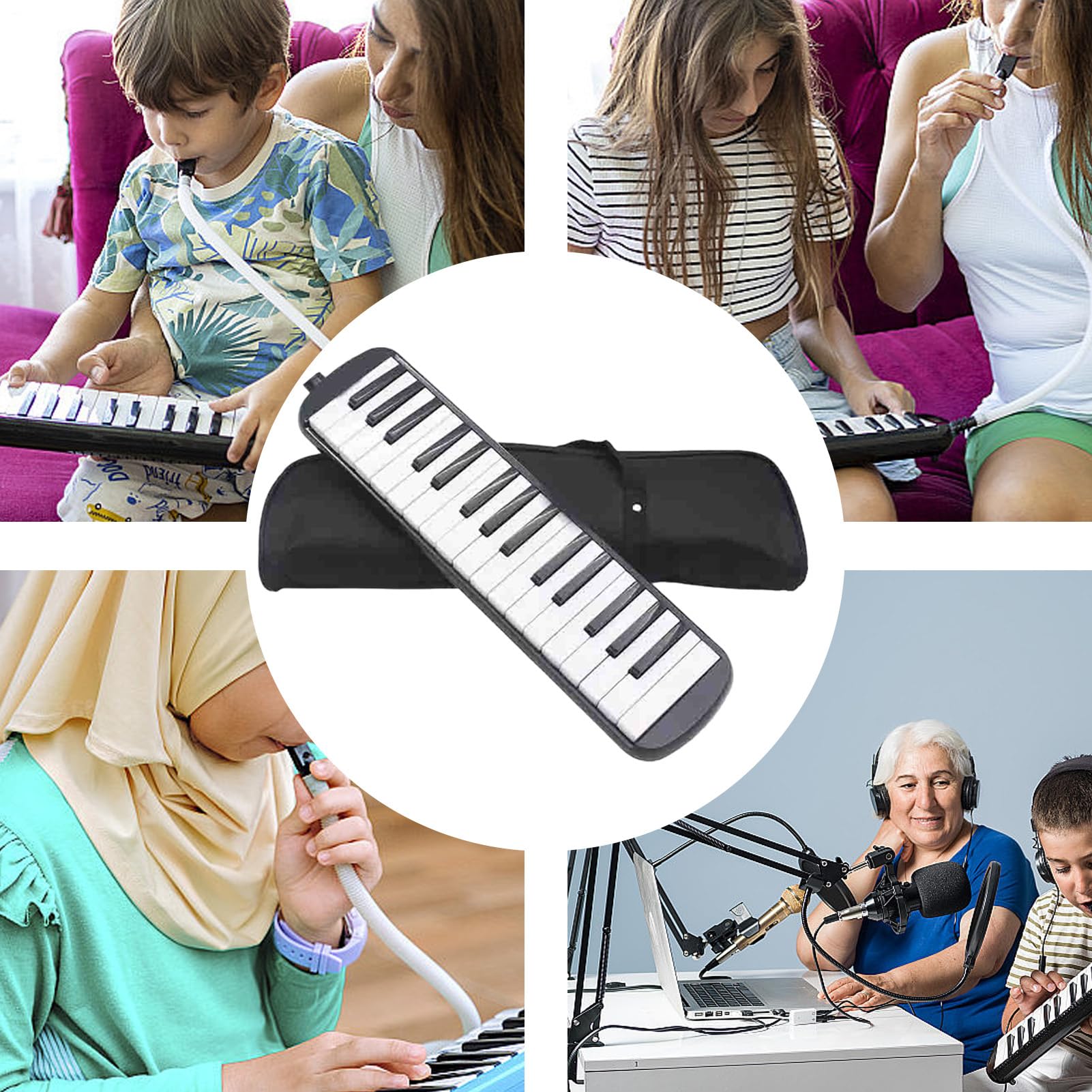 Melodica Instrument à clavier – Piano à air à 32 touches, boîte de conversation avec embouchure, orgue musical éducatif | Dispositif sûr et fiable pour débutants, intermédiaires, avancés, adultes et