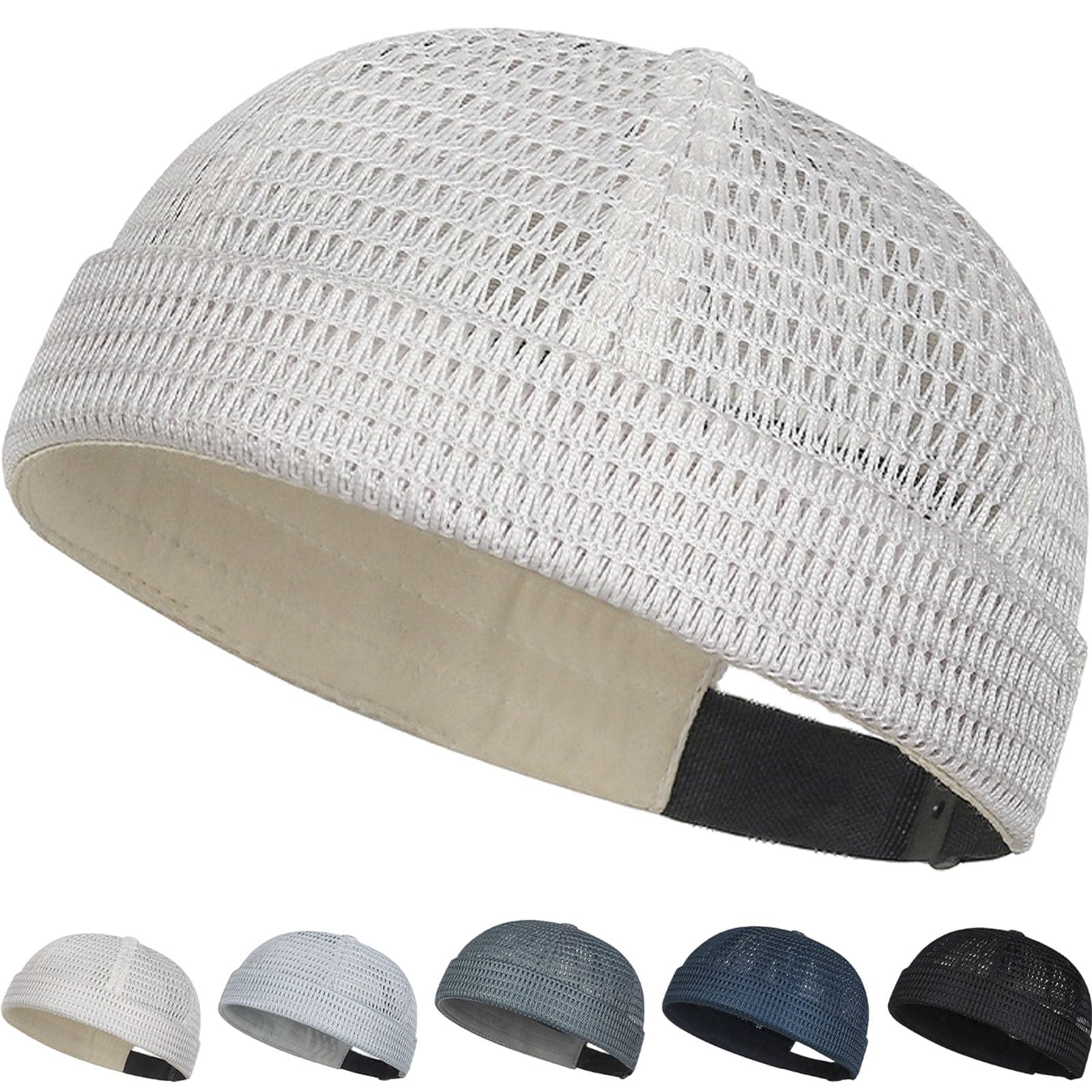 Tyiiplus Men’s Breathable Brimless Docker Hat – Lightweight Summer Mesh Skull Cap for Outdoor, Fishing, Hiking, Travel