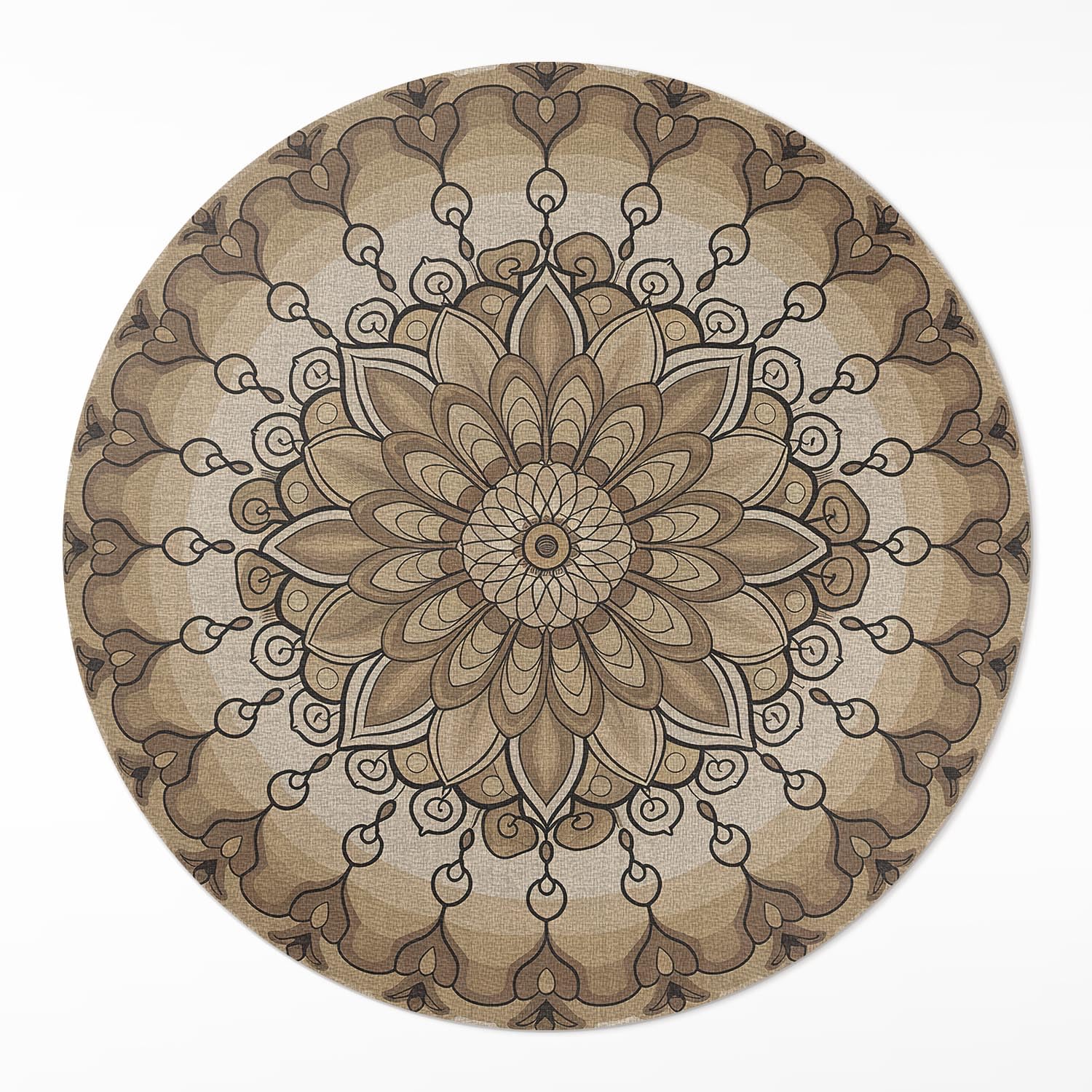 Tapis de sol vinyle rond ø70 cm en PVC symétrique pour cuisine et salon