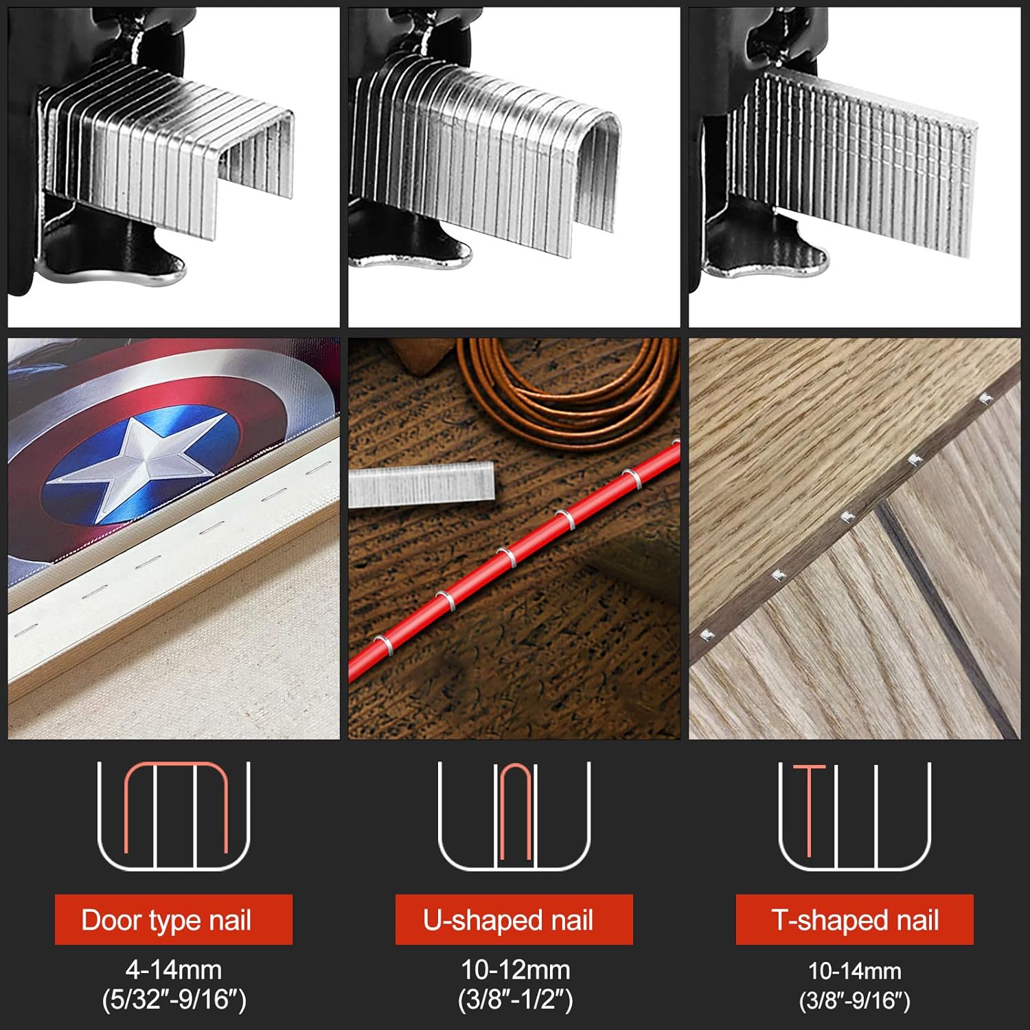 Staple Gun with Staples, AtfArt Manual Staplers with Staple Remover and 1200 Staples Portable Staple Gun with Case Upholstery Staple Gun for Wood Crafts Carpet Christmas Lights Wire Cable : Office Products