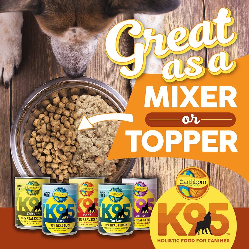 Earthborn Holistic K95 Chicken Recipe Grain-Free Canned Moist Dog Food 13 oz Can