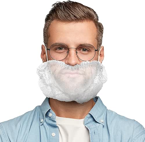 AMZ Disposable Beard Nets for Work, 18 Inch. Polypropylene Disposable