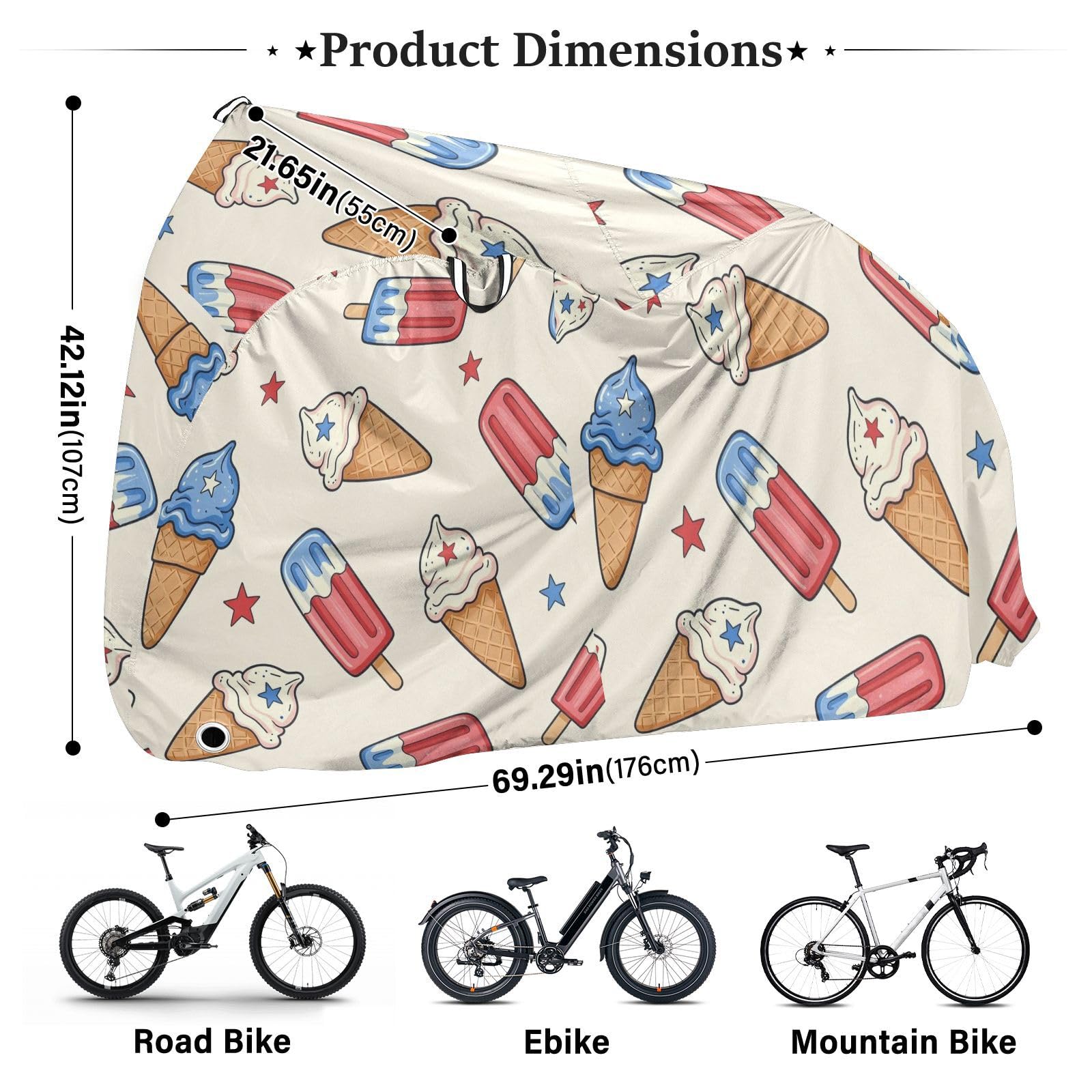 Housse de vélo en polyester imperméable, isolation thermique