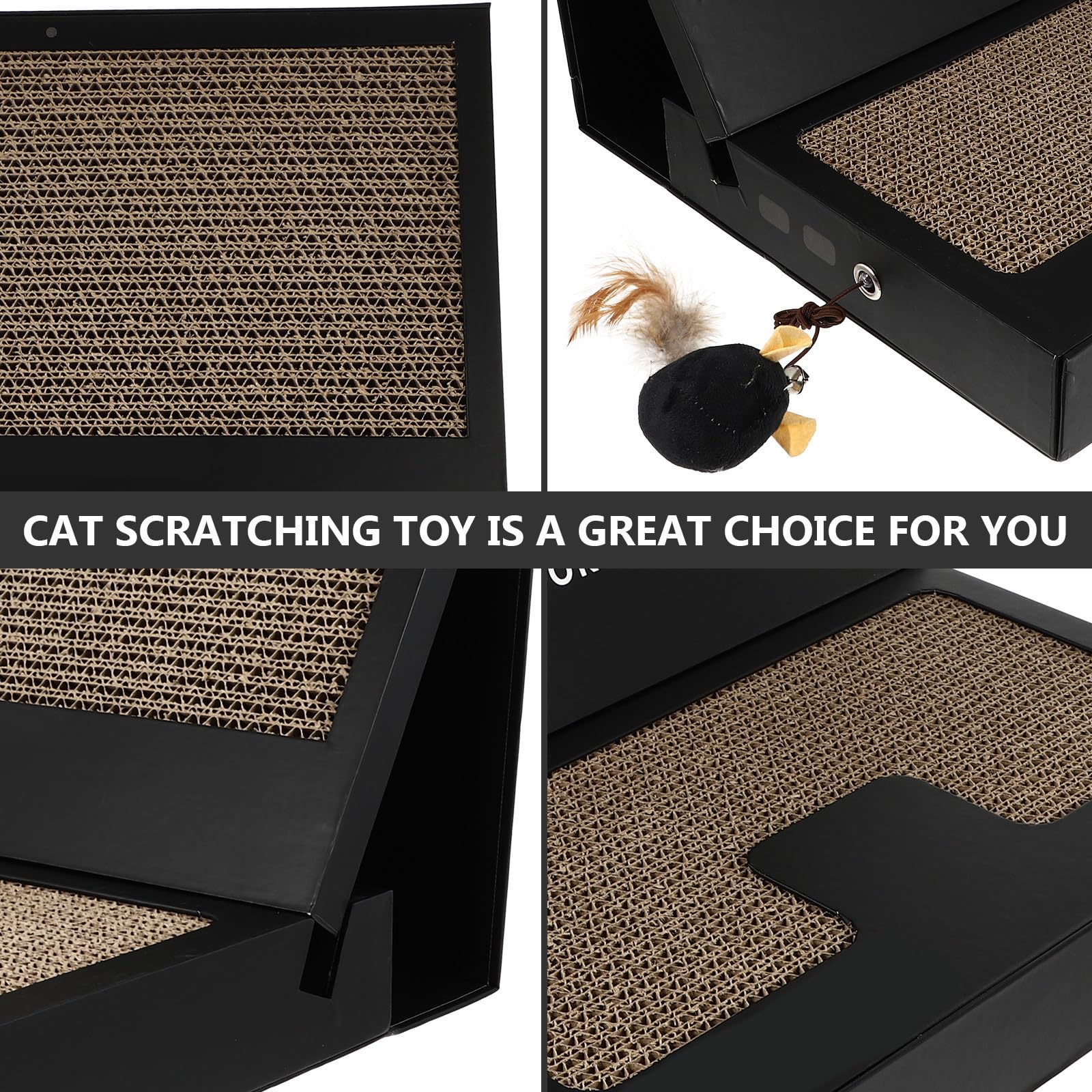 Haustierspielzeug Katzenkratzer mit kreativem Laptop Design und Teaser, 1 Set faltbares Kratzbrett für Katzen zu Hause