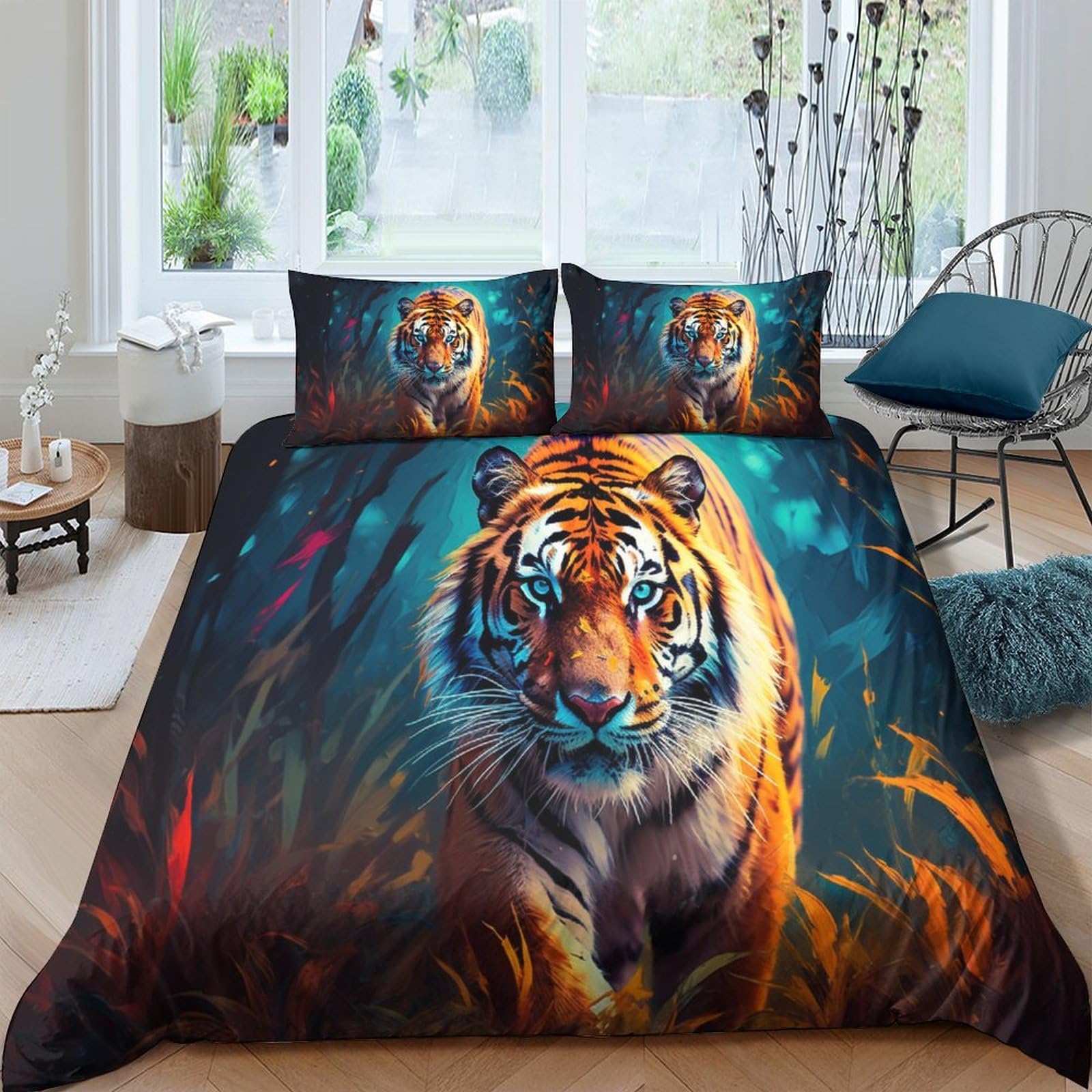 Coton multicolore housses de couettes microfibre king de style féroce