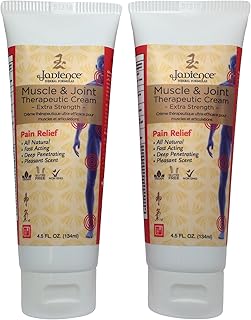Jadience Muscle & Joint Therapeutic Pain Relief Cream Analgesic for Lower Back Neck Elbow Knee Muscle Arthritis Inflammation Pain Relief and Recovery - Natural Eastern Royal Asian Family 2 Pack 4.5oz