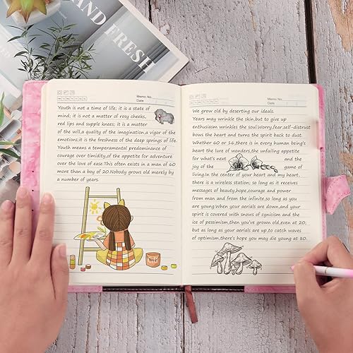 Miniatura 7 de Diario de mármol con cerradura y bolígrafo, diario A5 recargable para niñas y mujeres, 192 páginas, lindo cuaderno con cerradura de combinación y