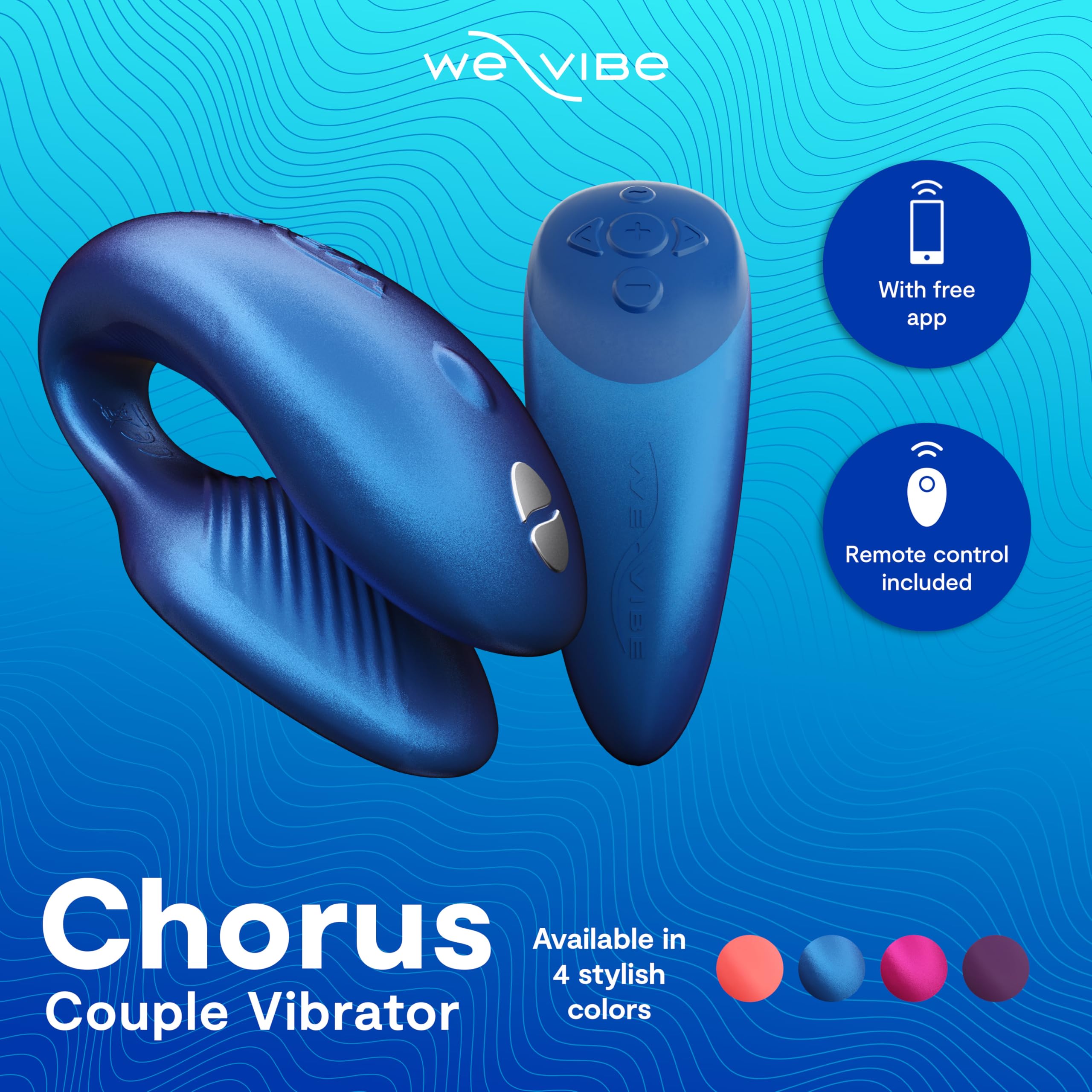 Amazon.com: We-Vibe Chorus Vibrating Sex Toys for Couples | Remote Control  Vibrator | Wearable App Controlled Adult Toys for Women | G Spot, Clit &  Penis Sexual Stimulation Device