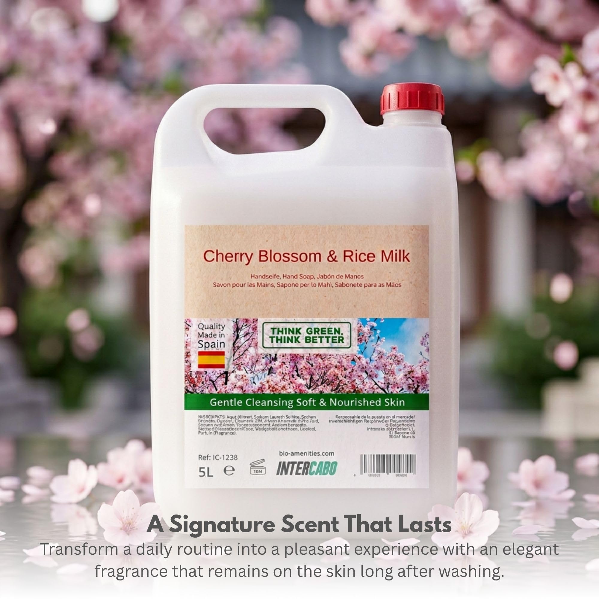 Jabón de Manos Cherry Blossom & Rice Milk 4 x 5L Recarga Líquida