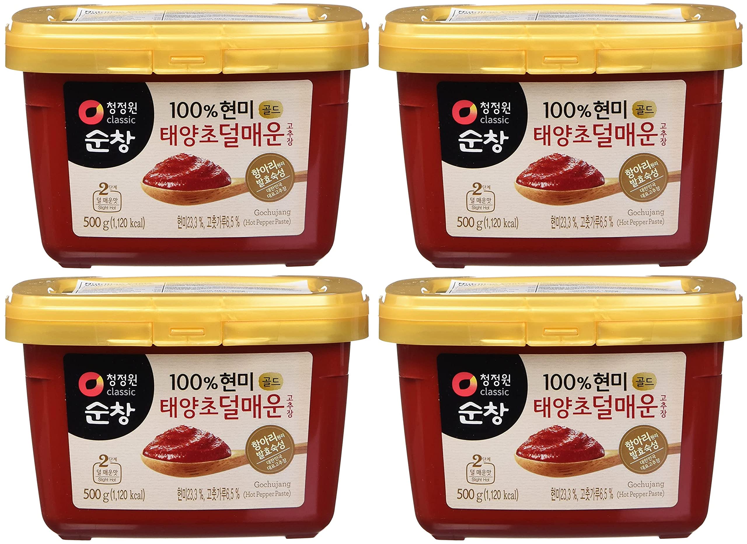 Chung Jung One Sunchang Gochujang 500 Gram Mild Spice Pack of 4