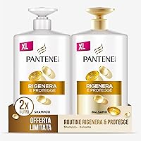 Pantene Pro-V Shampoo + Balsamo Rigenera E Protegge per Capelli Deboli