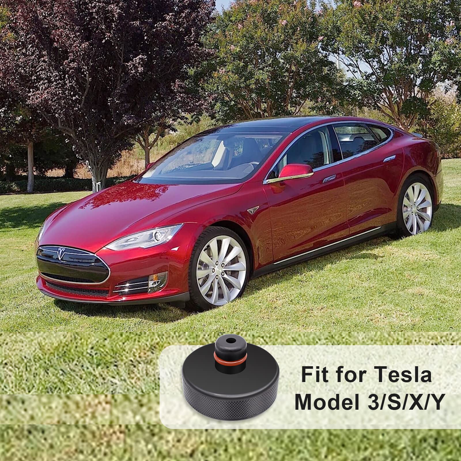 Podkładka do podnoszenia podnośnika, Askwhy Jack Puck Pads do modelu Tesla 3/S/X/Y, podnośnik, narzędzie z pudełkiem do przechowywania, 4 szt