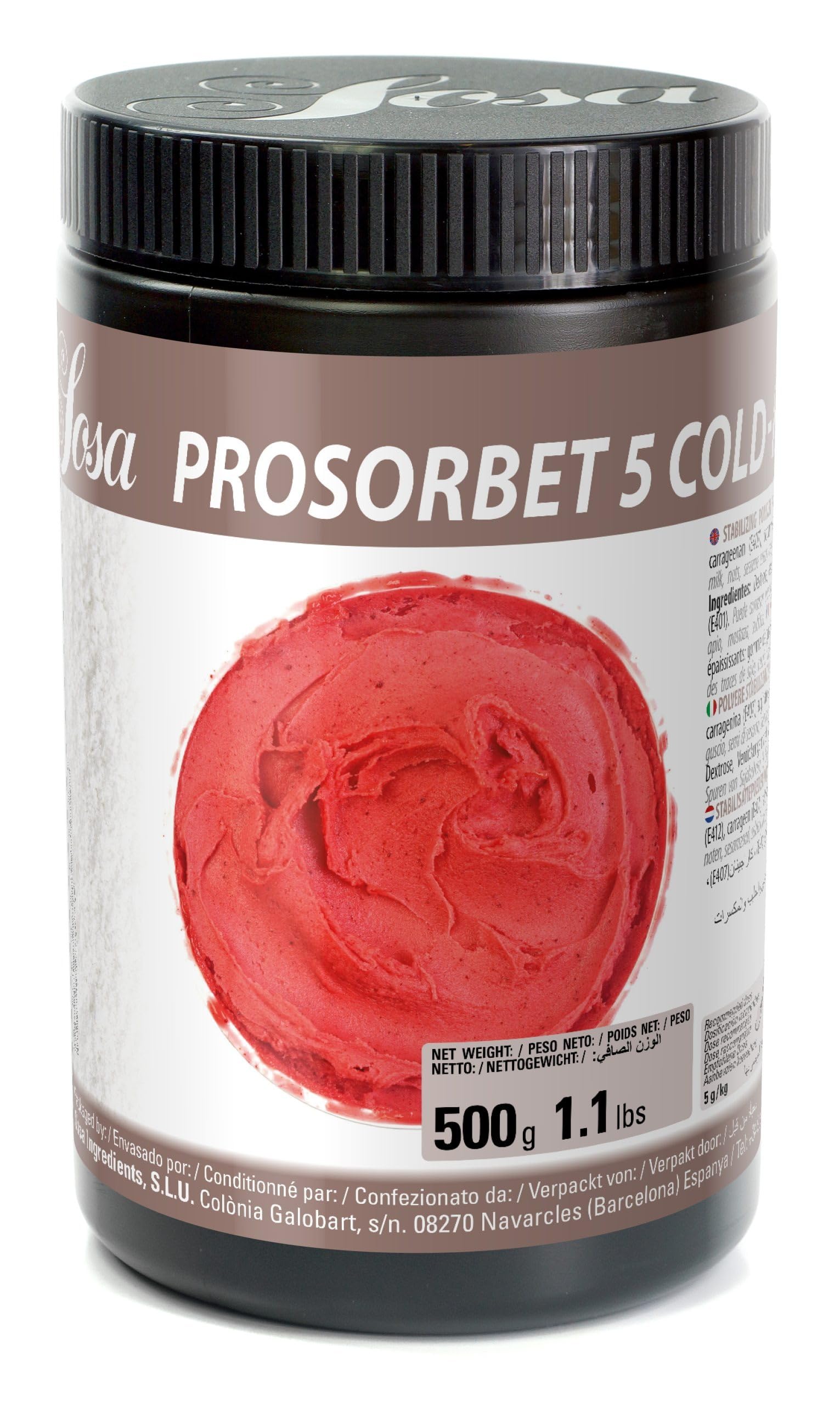 SOSA Prosorbet 5 frio/caliente natur - Estabilizante para sorbetes - Bote 500grs