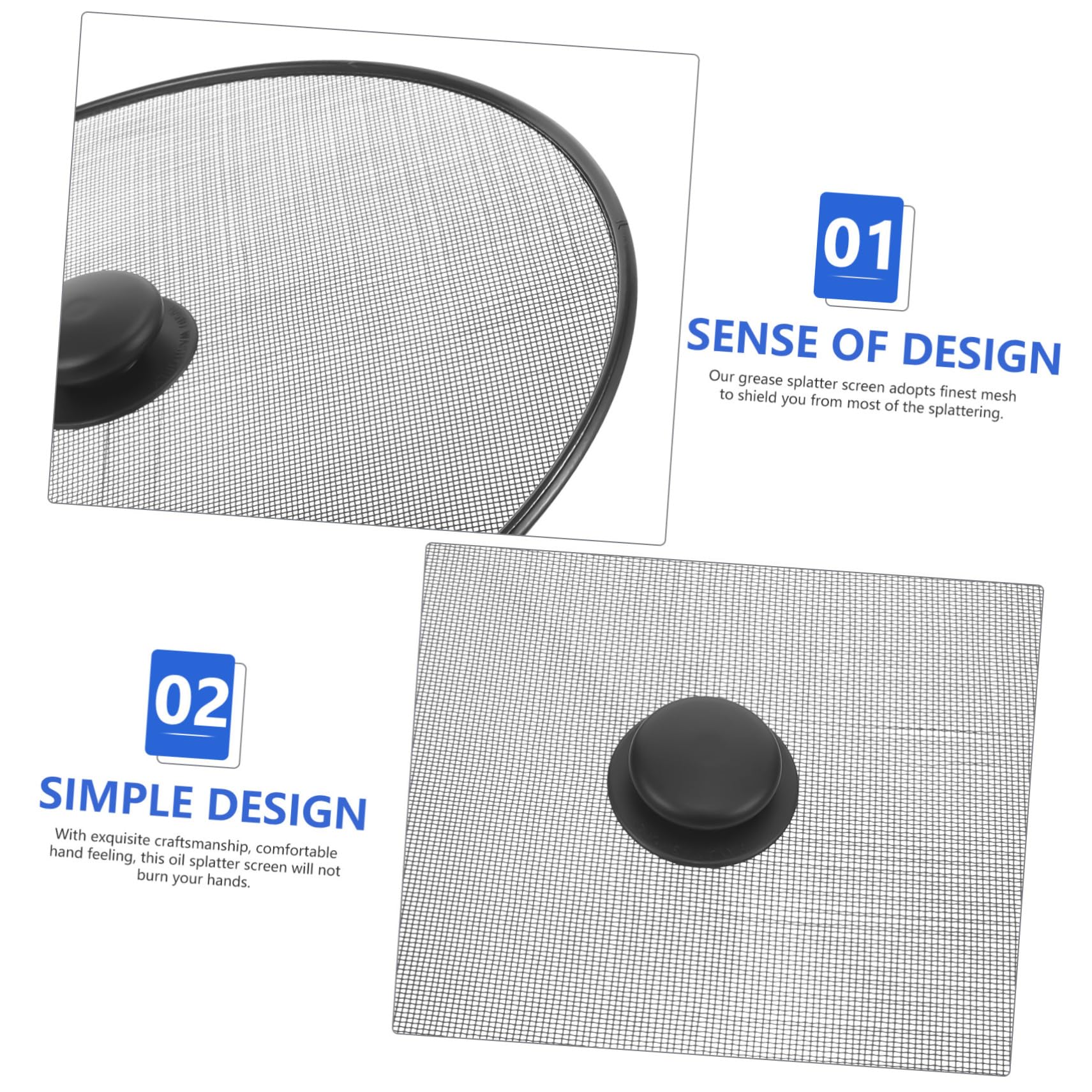 MAGICLULU 3 Piezas A Prueba De Tapa De Olla Escudo Sartenes Planchas Protector contra Salpicaduras para Estufa Cubierta De Grasa para Sartén Pantalla De Grasa Protector contra
