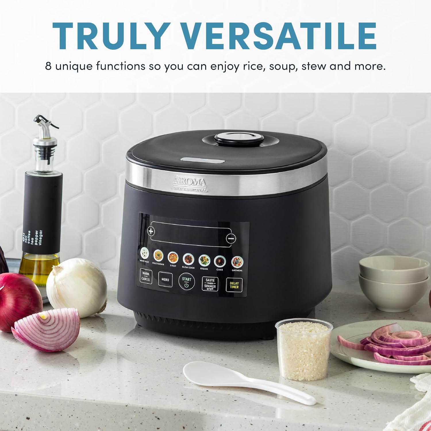 AROMA® CoreCoat™ Smart Digital Rice Cooker and Multicooker, 10-Cup (Uncooked) / 20-Cup (Cooked), with 8 Modes and PFSA-free, Non-Stick Ceramic Coating